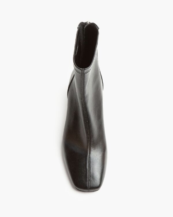 Corina Eco Leather Μαύρο Μποτάκι με τετραγωνο χαμηλό τακούνι - Image 4