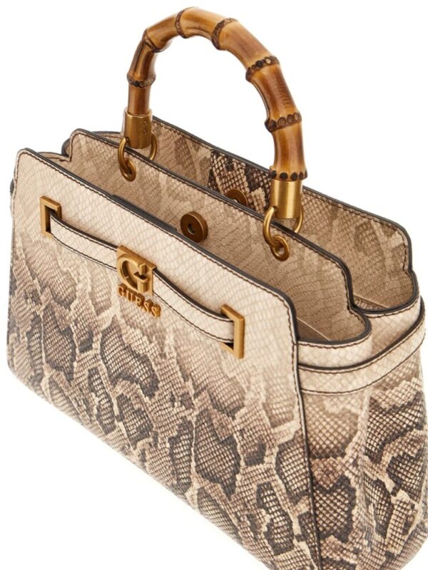 Guess Sibel python-print Τσάντα Χειρός/Ώμου Μπεζ/Καφέ - Image 3