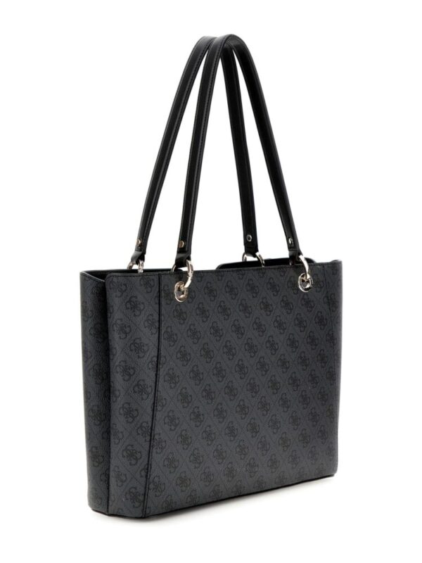 Guess Τσάντα Shopper Nolana με 4g Γκρί με Μαύρο Λογότυπο - Image 2