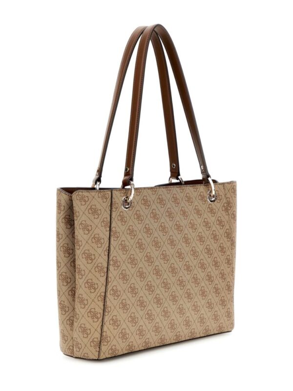 Guess Τσάντα Shopper Nolana με 4g Mπεζ με Καφέ Λογότυπο - Image 2