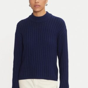 Kaffe Γυναικείο Πουλόβερ Μπλε Σκούρο Loose Fit