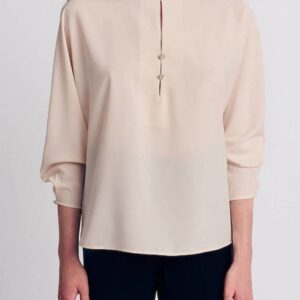 Forel Γυναικείο Crop Top Μακρυμάνικο Ecru