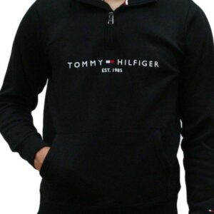 Tommy Hilfiger Ανδρικό Φούτερ με Τσέπες Μαύρο