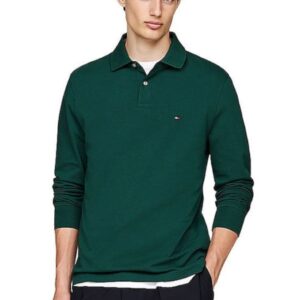 Tommy Hilfiger Ανδρική Μπλούζα Μακρυμάνικη Polo Πράσινη