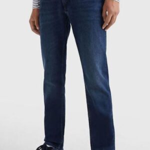 Tommy Hilfiger Ανδρικό Τζιν Παντελόνι Straight Γραμμη Denton Μπλέ Σκούρο