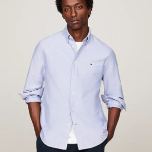 Tommy Hilfiger Aνδρικό  Γαλάζιο Πουκάμισο Heritage Πουκάμισο Oxford Σε Κανονική Γραμμή