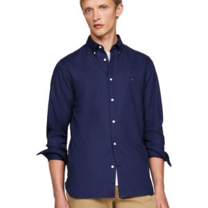 Tommy Hilfiger Μπλέ Slim Πουκάμισο Με Τεχνολογία TH Flex