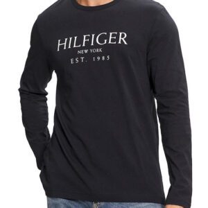 Tommy Hilfiger Ανδρική Μαύρη Βαμβακερή Μακρυμάνικη Μπλούζα
