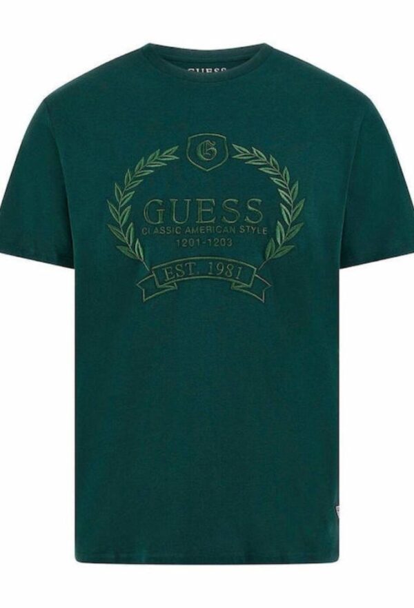 Guess Ανδρικό T-shirt Κοντομάνικο Πράσινο