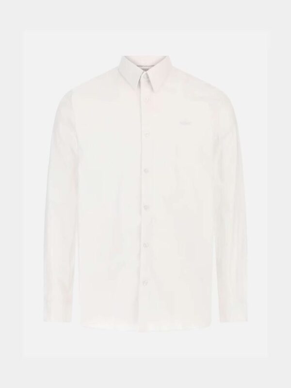 Guess Ανδρικό Slim Fit Λευκό Πουκάμισο - Image 6