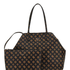 Guess Γυναικεία Τσάντα Shopper Ώμου Καφέ