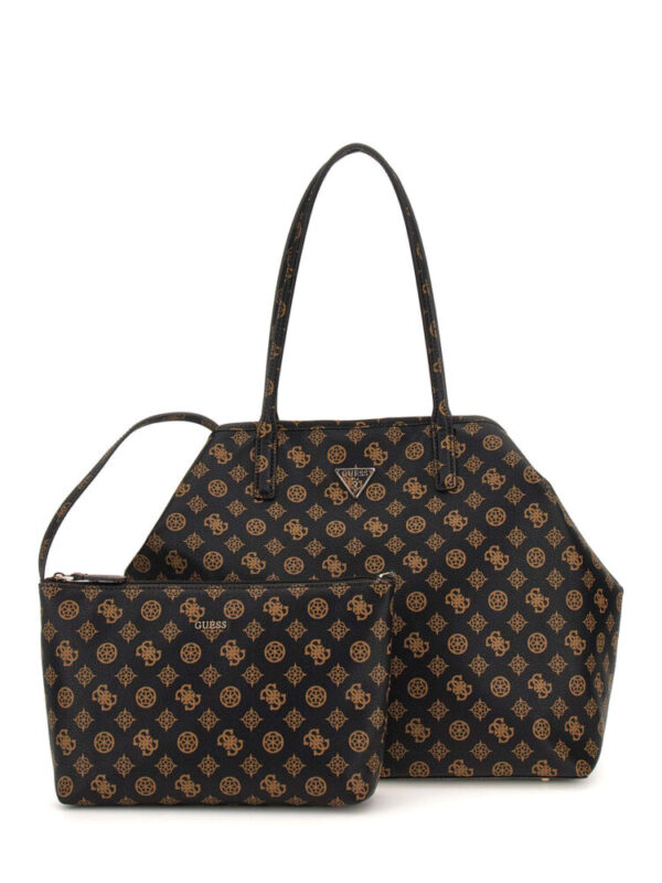 Guess Γυναικεία Τσάντα Shopper Ώμου Καφέ