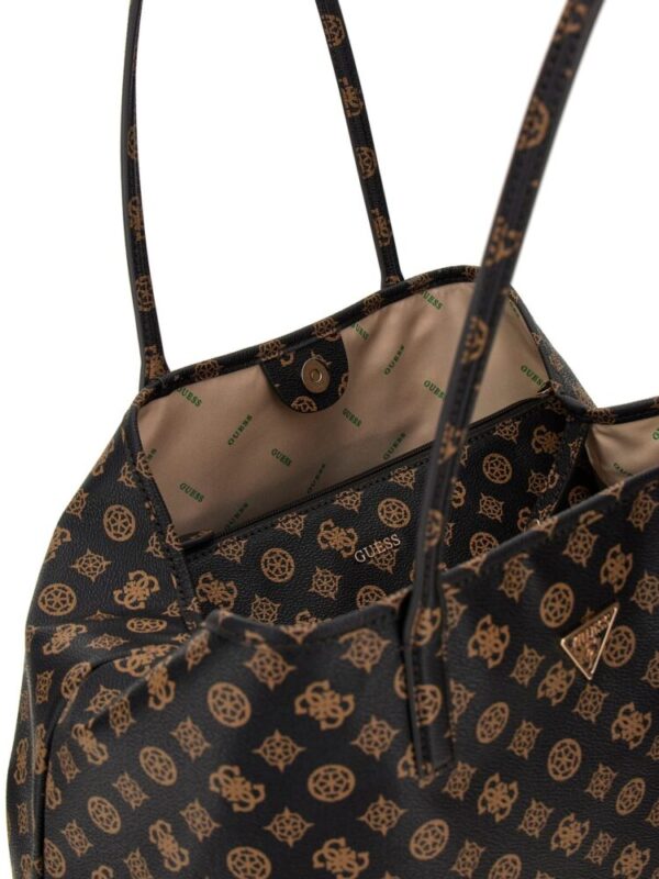 Guess Γυναικεία Τσάντα Shopper Ώμου Καφέ - Image 3