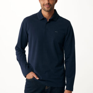 Mexx Polo Μπλούζα Mονόχρωμη Μπλέ Σκούρο