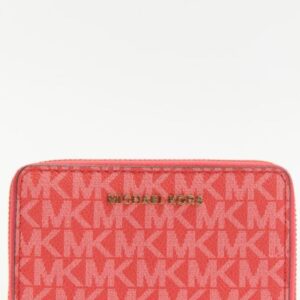 MICHAEL KORS Μικρό Πορτοφόλι Γυναικείο Κοραλλί με Θήκη για Κάρτες