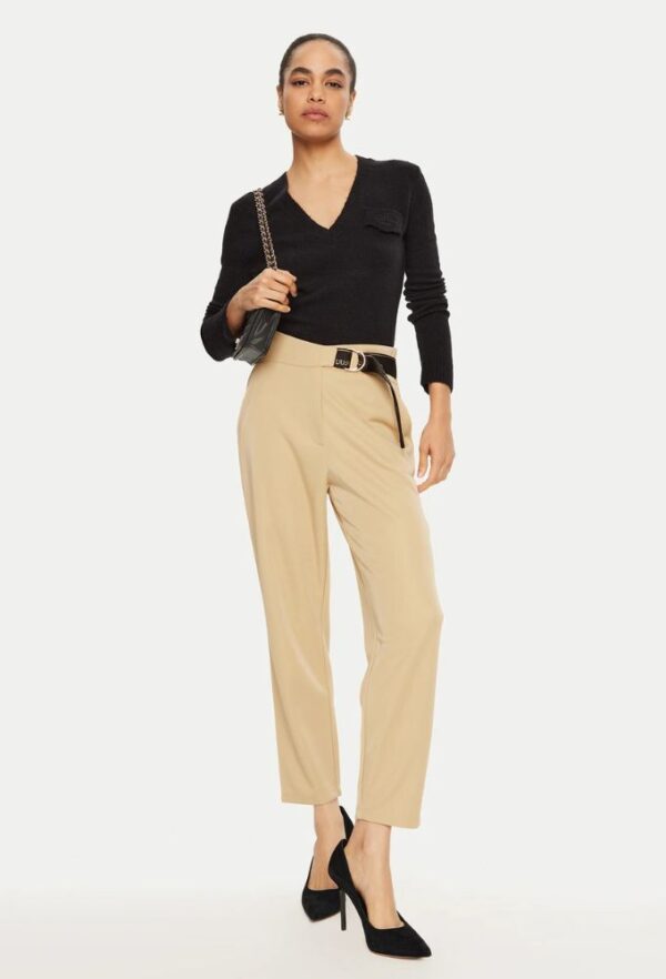 Liu Jo Παντελόνι Υφασμάτινο Μπεζ Regular Fit - Image 3