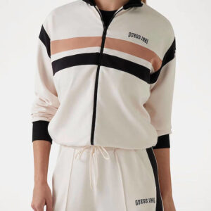 Guess Γυναικεία Ζακέτα Φούτερ Offwhite