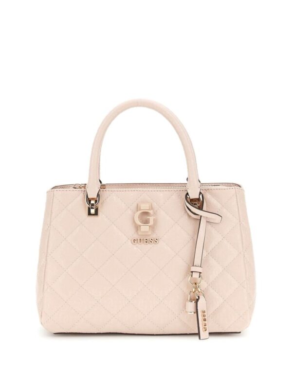 Guess Luxury Satchel Γυναικεία Τσάντα Χειρός Μπεζ