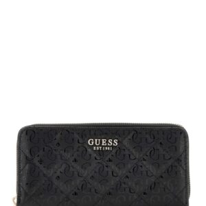 Guess Laurel Slg Μεγάλο Γυναικείο Πορτοφόλι Mαύρο