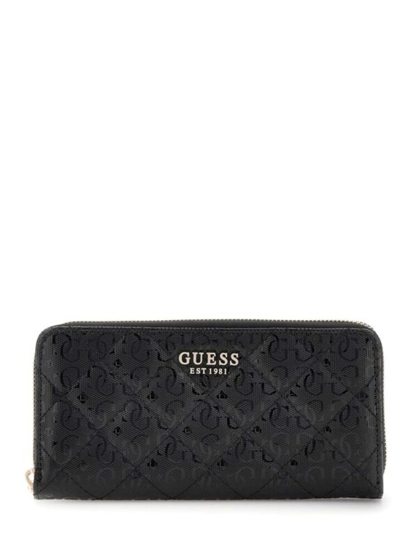 Guess Laurel Slg Μεγάλο Γυναικείο Πορτοφόλι Mαύρο