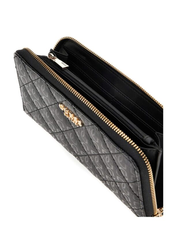Guess Laurel Slg Μεγάλο Γυναικείο Πορτοφόλι Mαύρο - Image 3