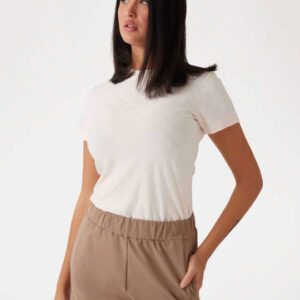 Guess Monica Ss Γυναικείο T-shirt Μπεζ