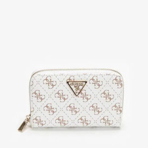 Guess Eco Erica Slg Med Γυναικείο Πορτοφόλι Eκρού