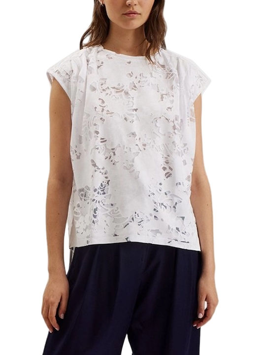 Ted Baker Γυναικείο Crop Top Αμάνικο Λευκό