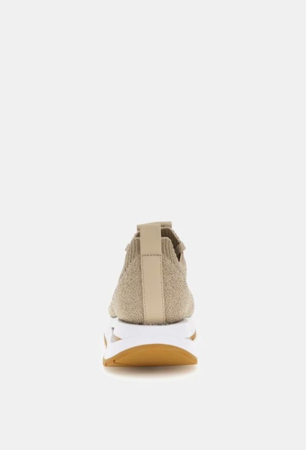 Guess Sneakers Πλεκτό Running Esti Μπεζ Χρυσό - Image 4