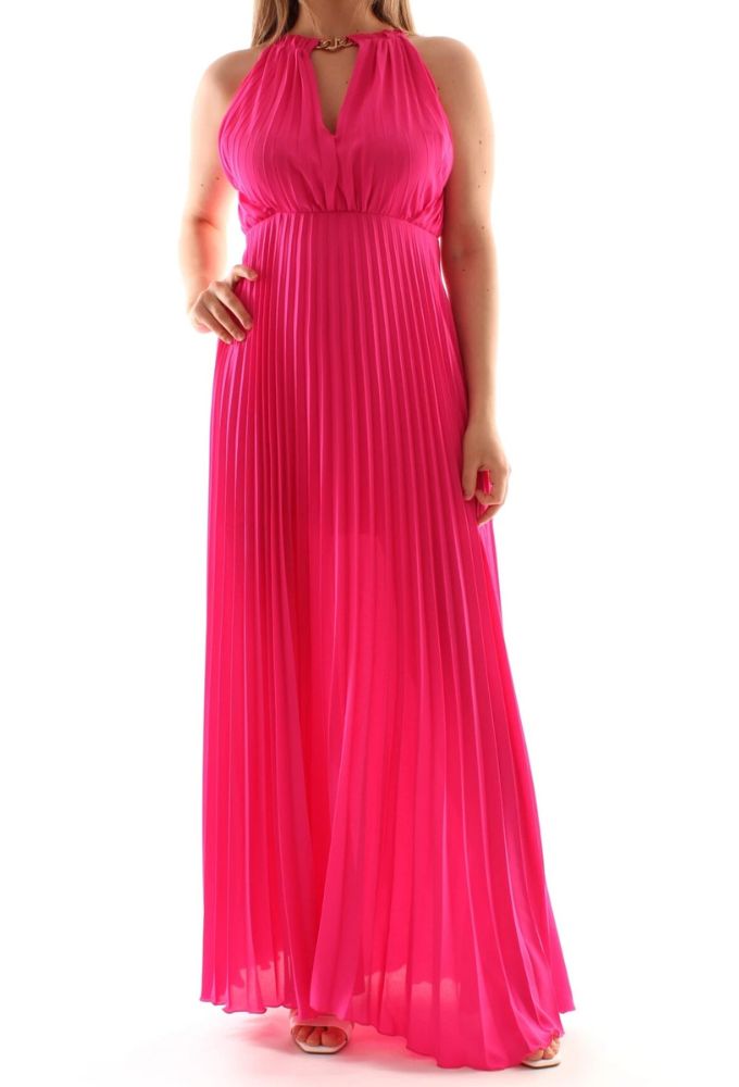 Liu Jo Maxi Βραδινό Φόρεμα Φούξια