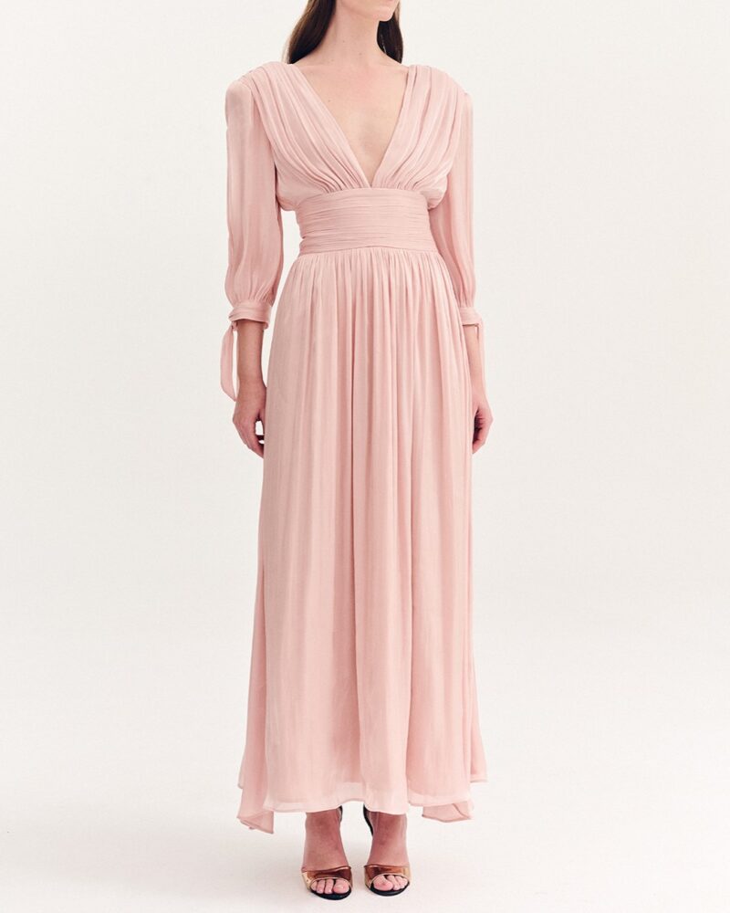 Forel Φόρεμα Satin Aμπιγιέ Ροζ