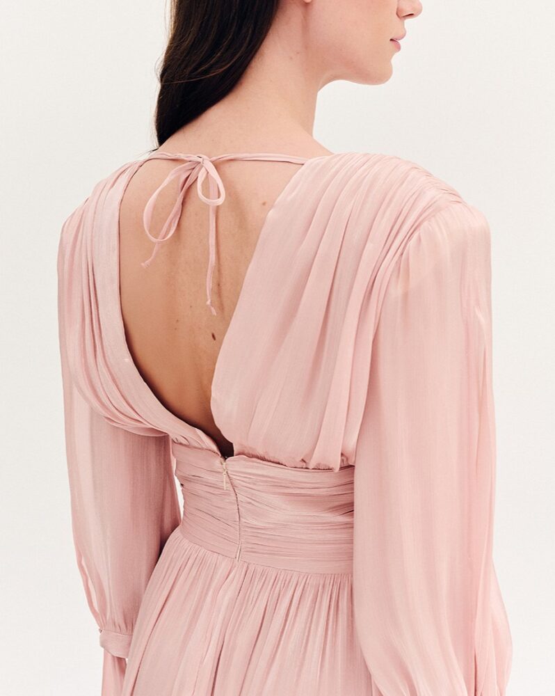 Forel Φόρεμα Satin Aμπιγιέ Ροζ - Image 2