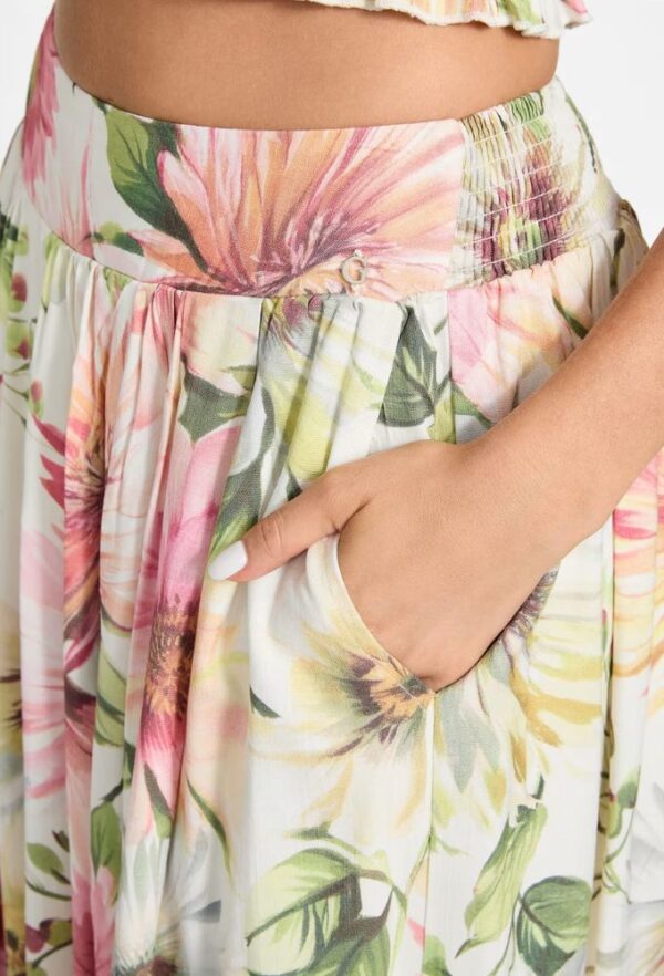 Guess Φούστα με Πιέτες και Floral Tύπωμα - Image 5
