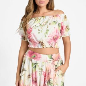 Guess Έξωμο Τοπ με Floral Τύπωμα