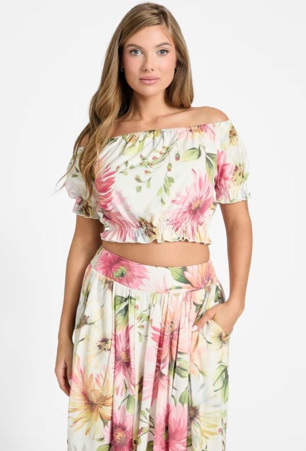 Guess Έξωμο Τοπ με Floral Τύπωμα