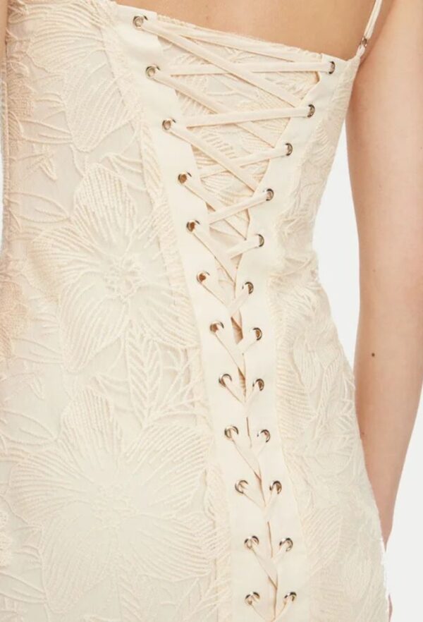 Guess Φόρεμα Kοκτέιλ Μπεζ Regular Fit - Image 5
