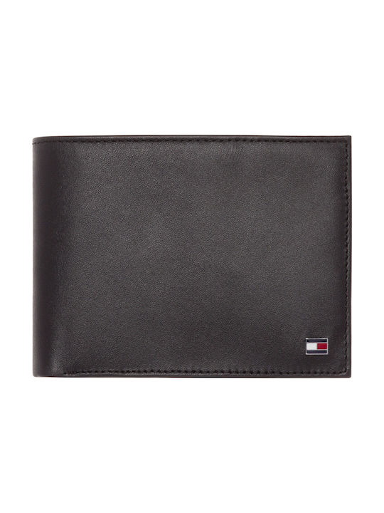 Tommy Hilfiger BIFOLD Δερμάτινο Ανδρικό Πορτοφόλι Μαύρο