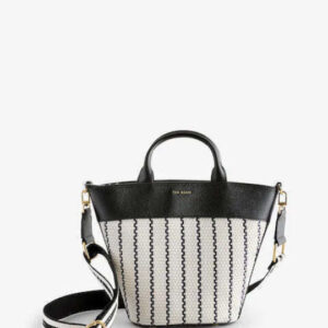 Ted Baker Γυναικεία Τσάντα Tote Χειρός Μπεζ με Μπλέ