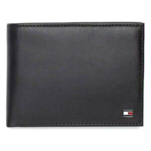 Tommy Hilfiger Mesh Flap Δερμάτινο Ανδρικό Πορτοφόλι Μαύρο