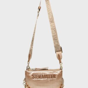 Steve Madden Γυναικεία Τσάντα Ώμου Ρόζ/Χρυσό